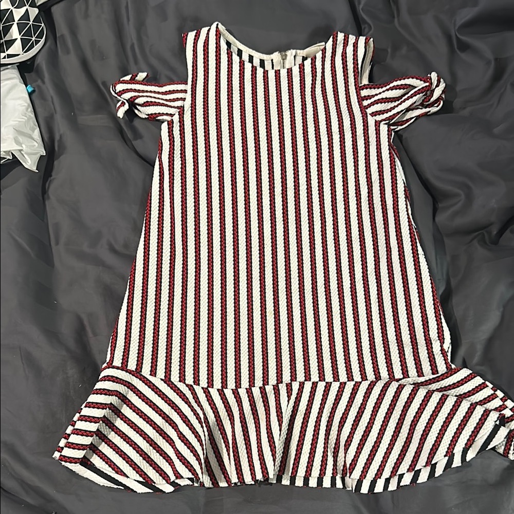 Zara Striped Red and White Kids Dress